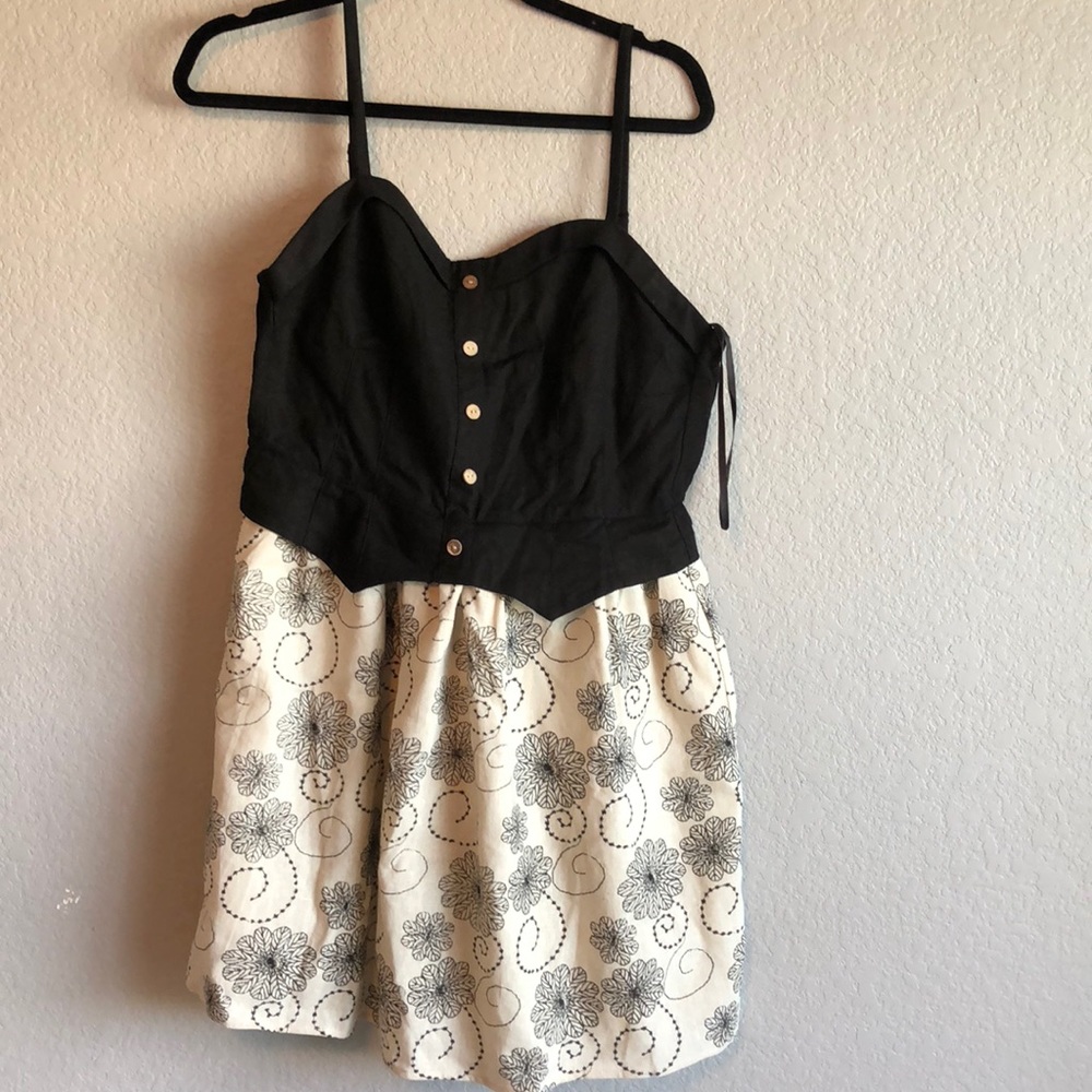 Brand new flower print linen dress
